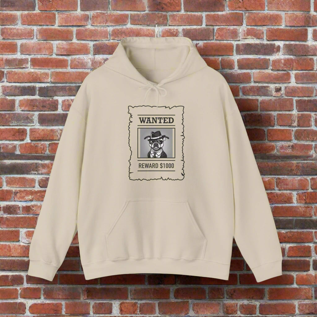 "Wanted 2" Hooded Sweatshirt - Sniff Waggle And Walk beaige