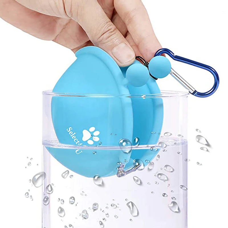 blue Waterproof Travel Food Storage compartment. - Sniff Waggle And Walk