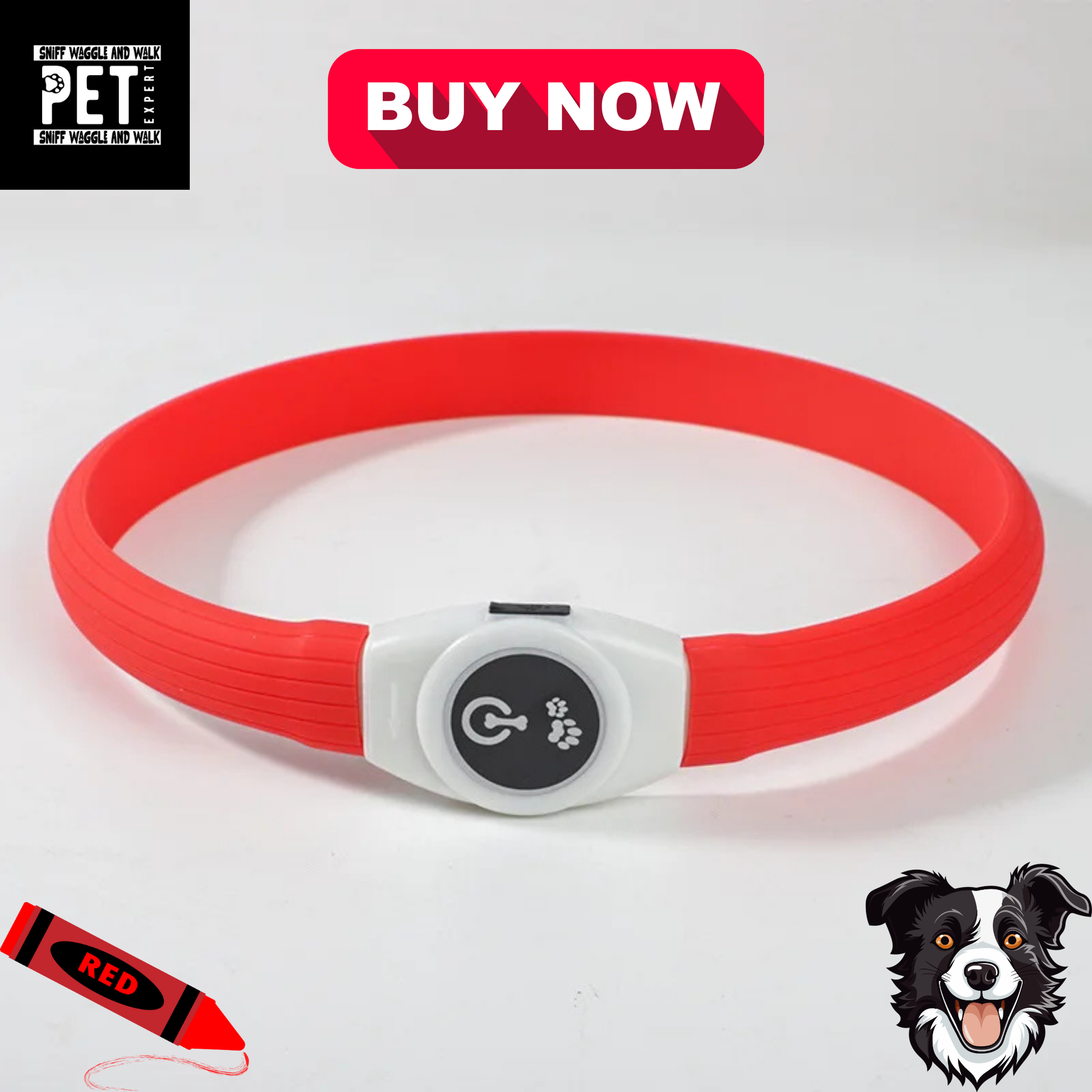 waterproof red usb dog collor rechargeable