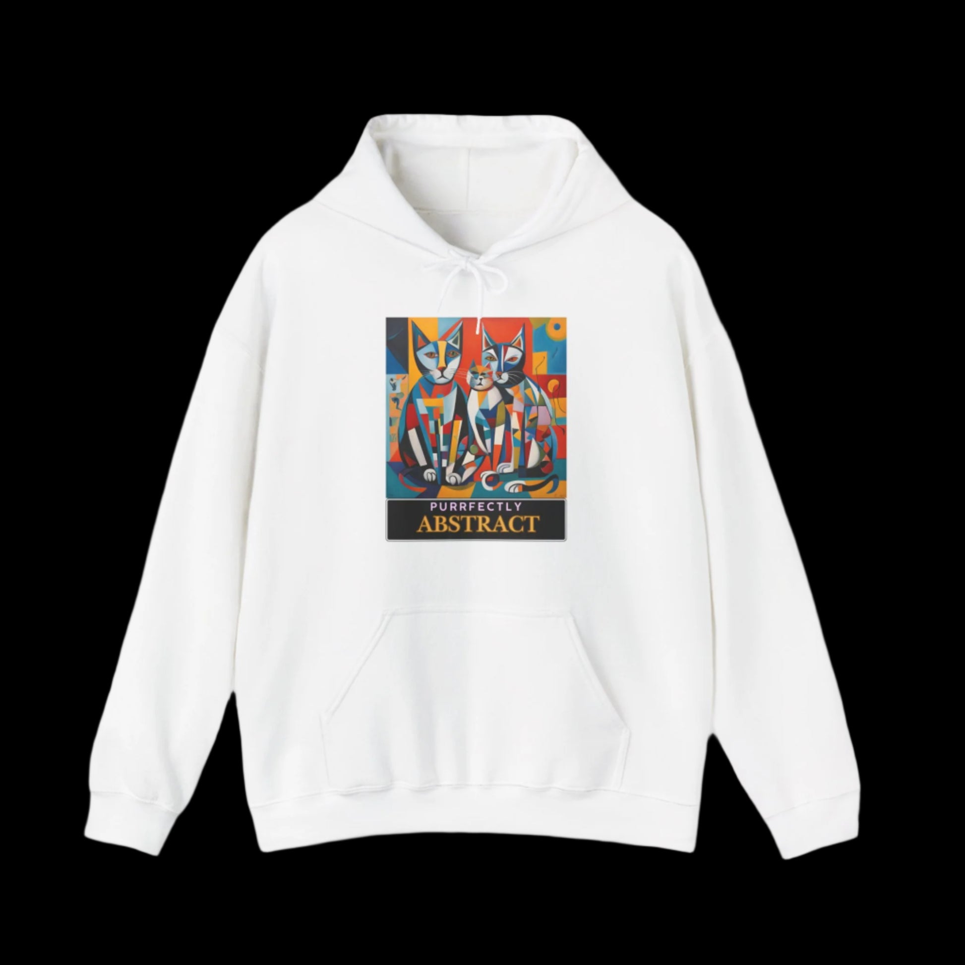 cat art hoodie clothing pussy white