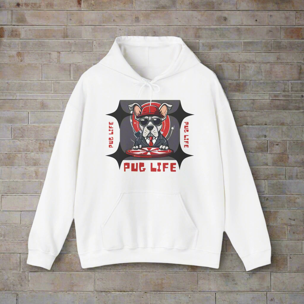 white Hooded Sweatshirt - Sniff Waggle And Walk dog lover hoodie