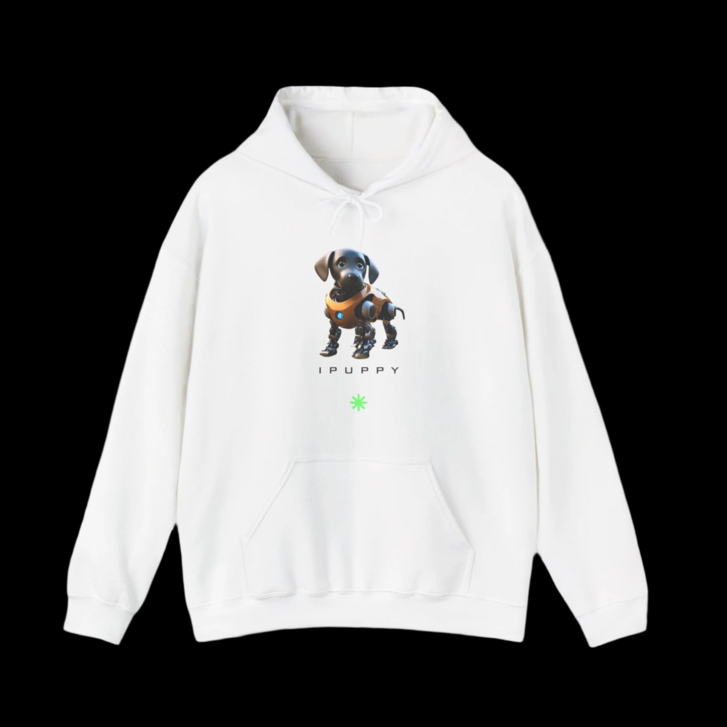 white ipuppy puppy robot hoodie sniffwaggleandwalk