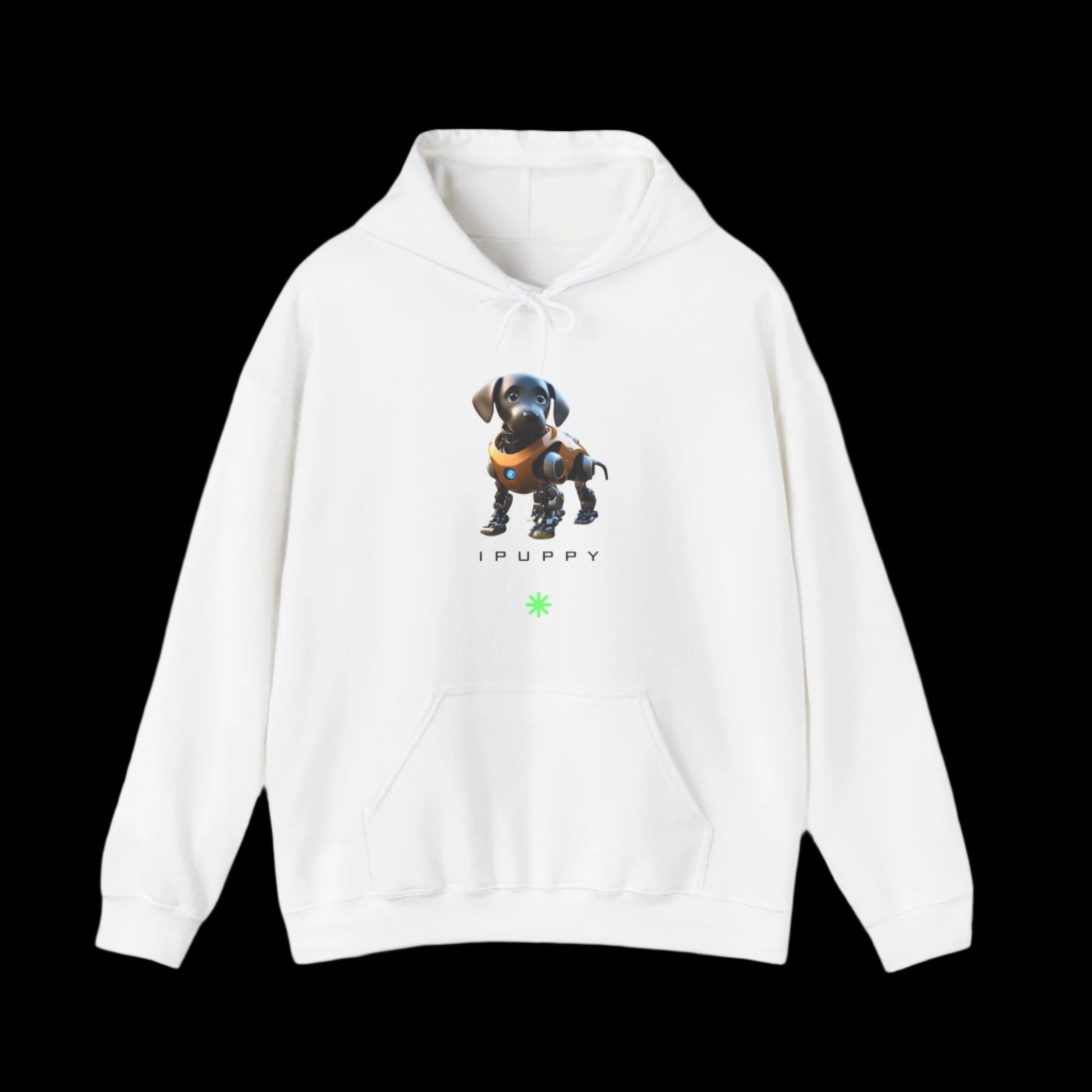 white ipuppy puppy robot hoodie sniffwaggleandwalk