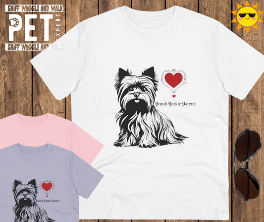 white yorkshire terrier t-shirt