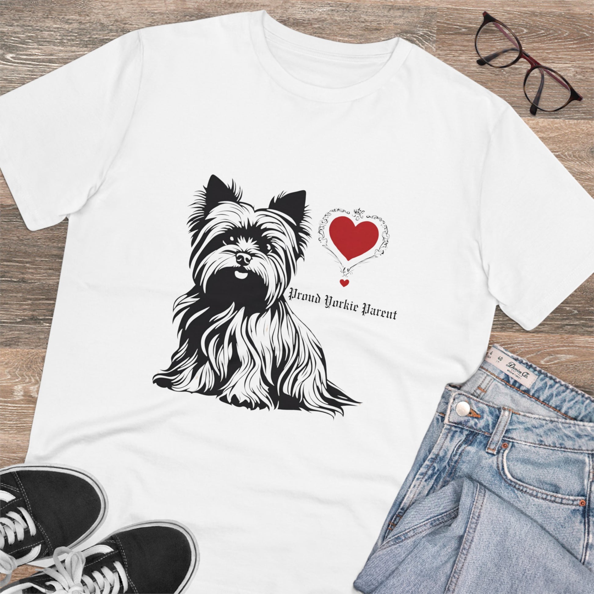 "PROUD YORKIE PARENT" Organic Creator T-shirt - Unisex Sniffwaggleandwalk™ - Sniff Waggle And Walk