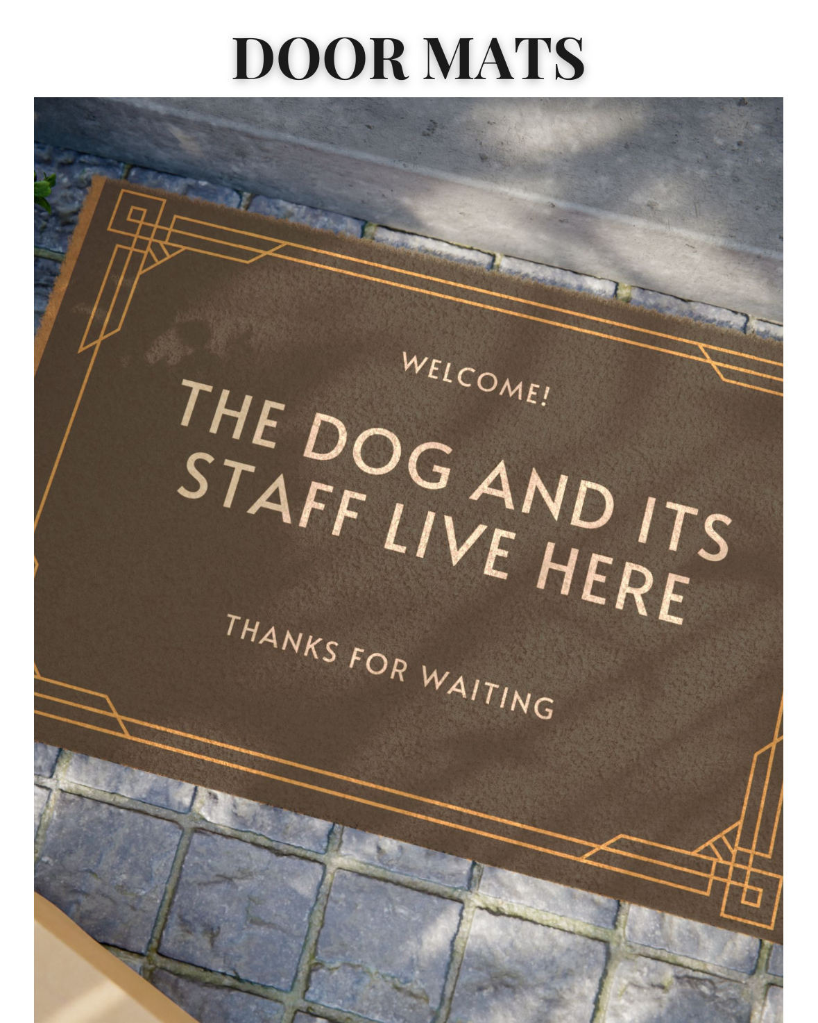 DOG RELATED WELCOME DOOR MATS ECO FRIENDLY