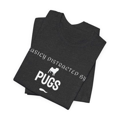 Black funny Pug t-shirt, casual everyday tee for Pug owners