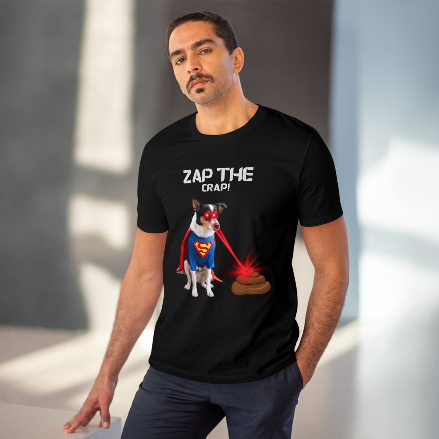 "ZAP THE CRAP" Organic Creator T-shirt - Unisex by Sniffwaggleandwalk™ - Sniff Waggle And Walk