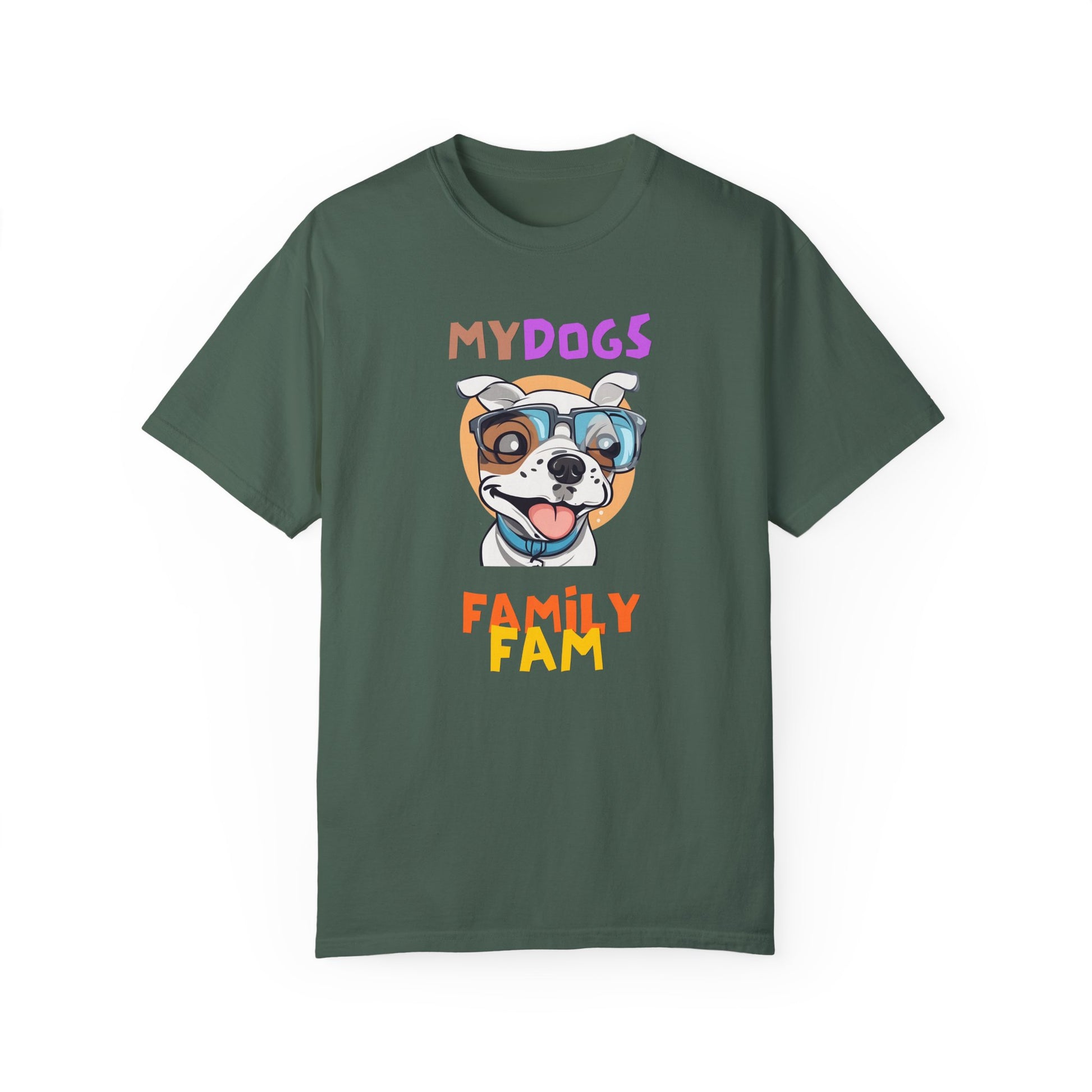 MY DOGS FAMILY FAM Unisex Garment-Dyed T-shirt - Sniff Waggle And Walk