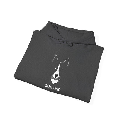 Navy Border Collie Dog Dad hoodie, minimalist dog gift