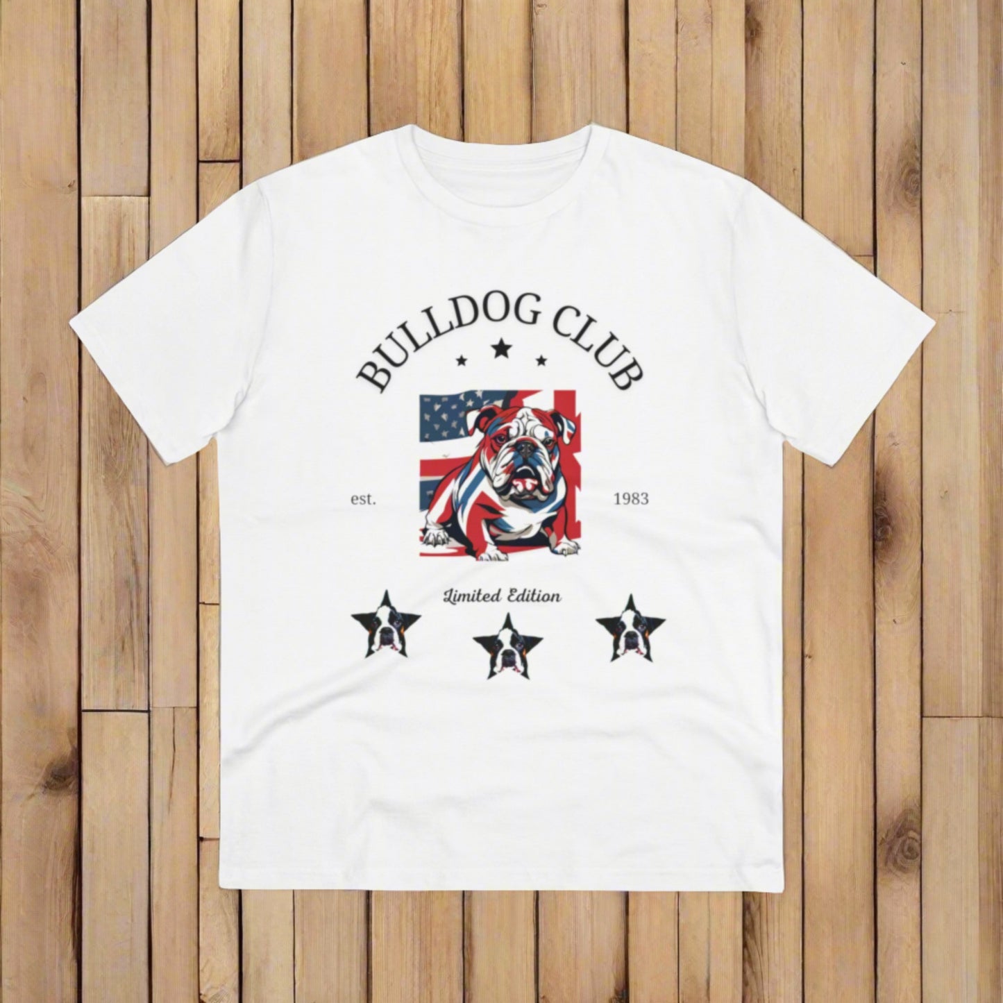 "BULLDOG CLUB" Organic Creator T-shirt - Unisex by Sniff, Waggle, and Walk™ - Sniff Waggle And Walk