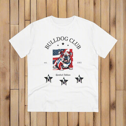 "BULLDOG CLUB" Organic Creator T-shirt - Unisex by Sniff, Waggle, and Walk™ - Sniff Waggle And Walk