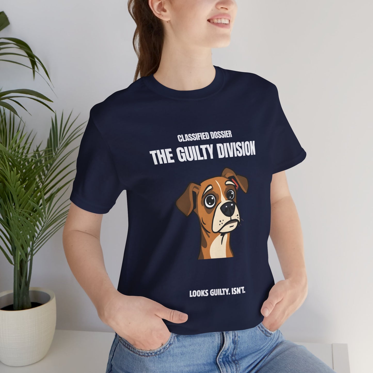 The Guilty Division Dog Tee – "Classified Dossier" Cute Boxer Puppy Shirt
