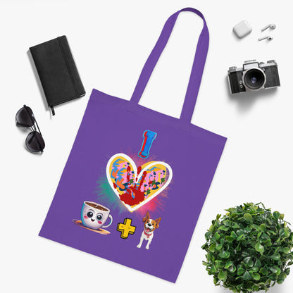 I Love Coffee and Dogs Tote Bag - Stylish & Colorful Design for Dog Lovers!-Sniffwaggleandwalk™