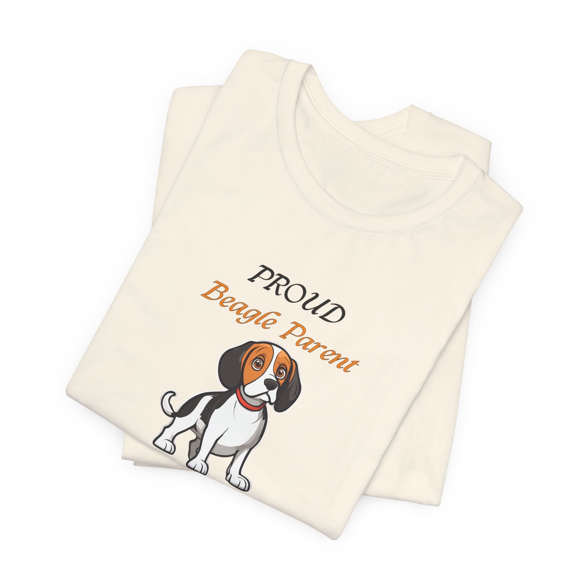Proud Beagle Parent t-shirt flat lay