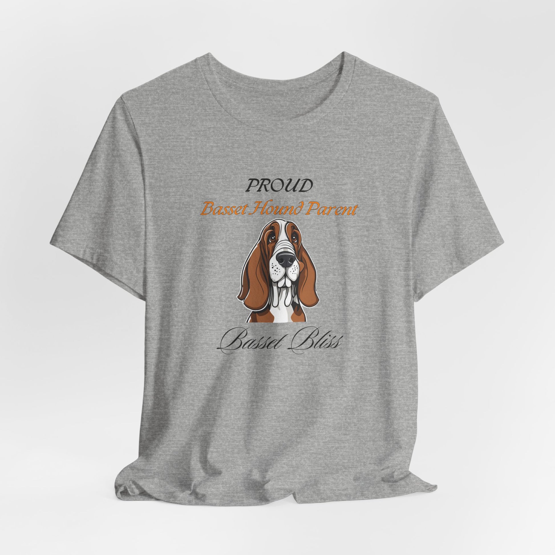Proud Basset Hound Parent t-shirt styled outfit, lifestyle photo