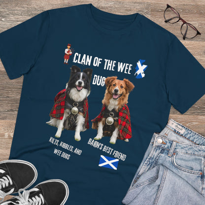 "CLAN OF THE WEE DUG" Organic Creator T-shirt - Unisex by Sniffwaggleandwalk™