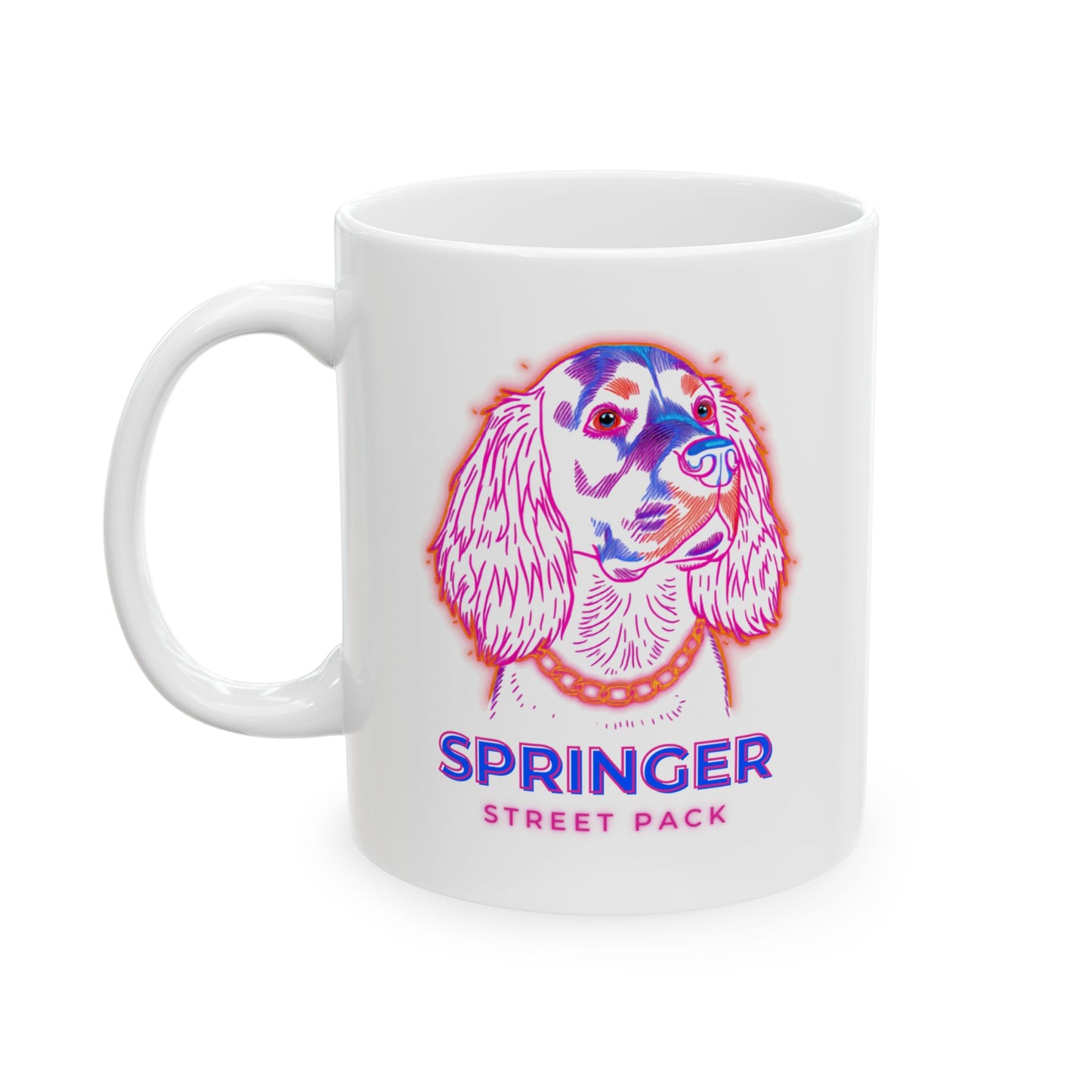 Springer Spaniel Street Pack Ceramic Mug — 11oz & 15oz