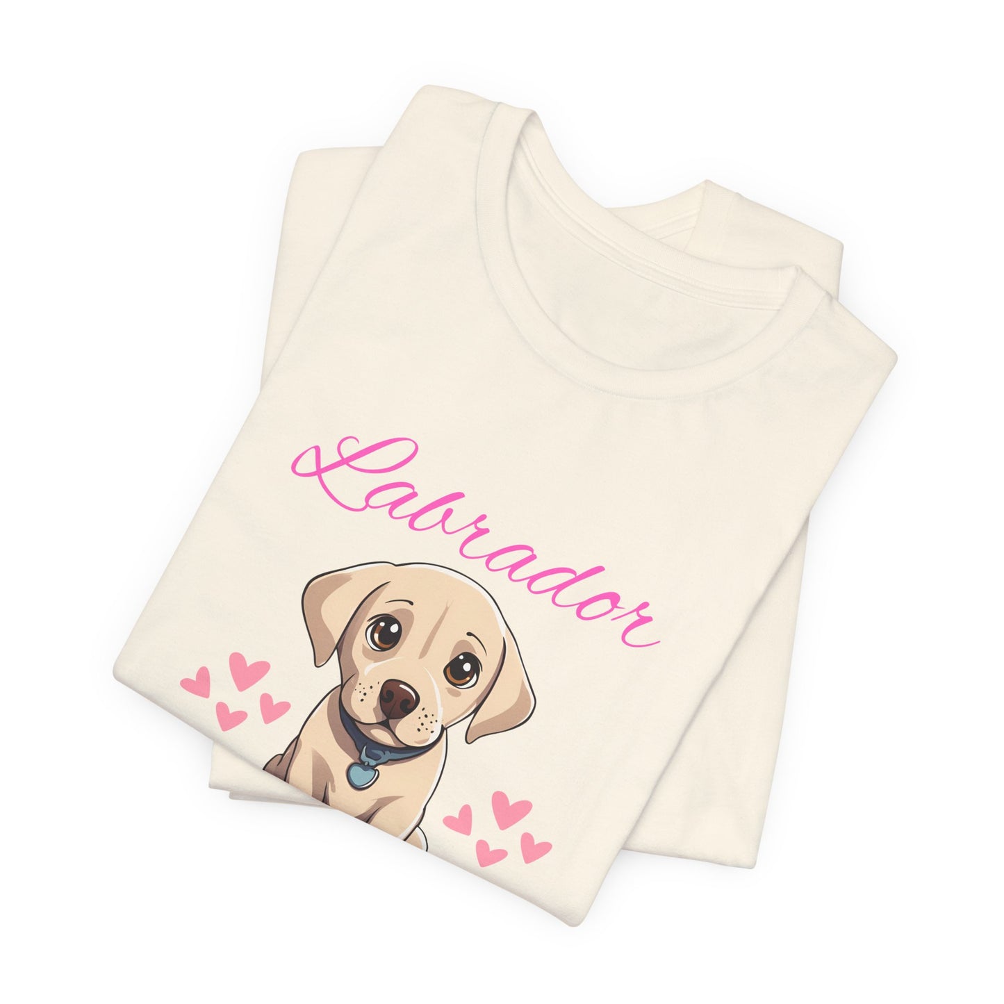 Labrador Mum T-Shirt — White — worn lifestyle shot — SniffWaggleNWalk™
