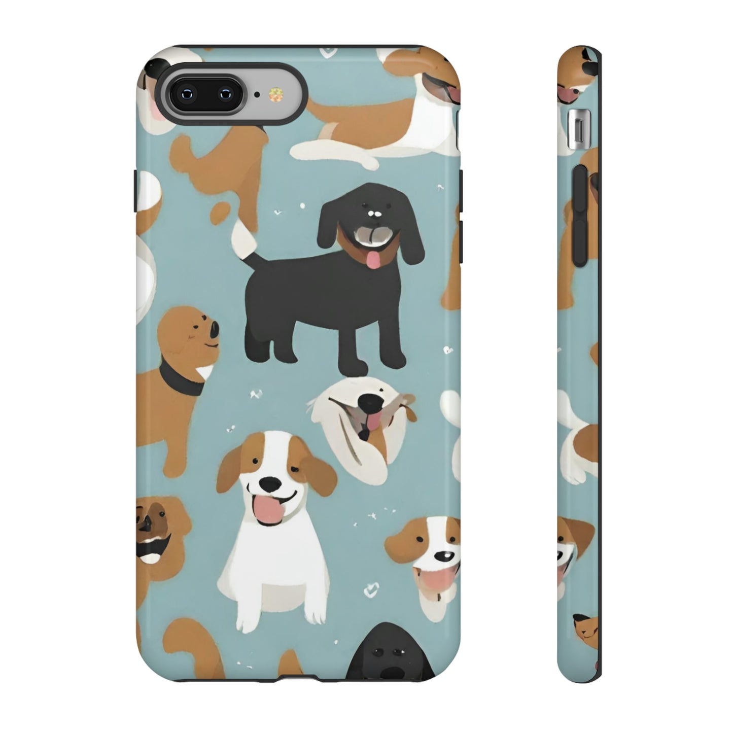 Sniffwagglendwalk™ Multi Dog Design Tough Phone Case. - Sniff Waggle And Walk