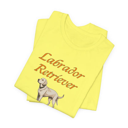 Proud Labrador Parent t-shirt sleeve and neckline detail