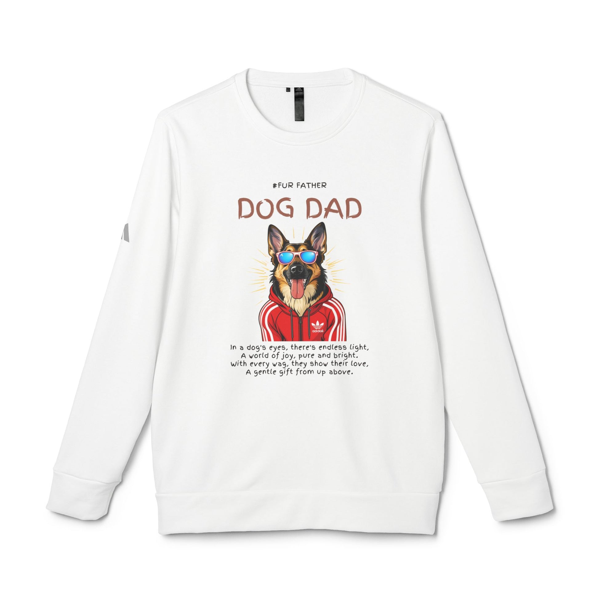 Dog Dad Adidas A434 T-Shirt — Grey Heather — performance tee — SniffWaggleNWalk™