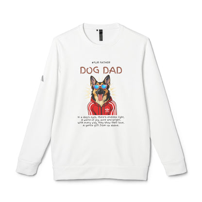 Dog Dad Adidas A434 T-Shirt — Grey Heather — performance tee — SniffWaggleNWalk™