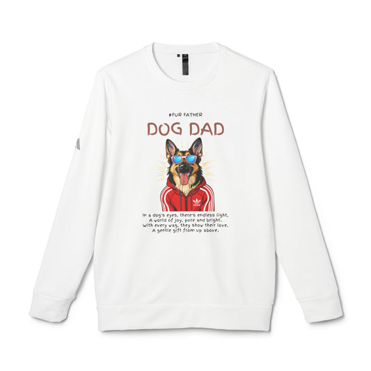 Dog Dad Adidas A434 T-Shirt — Grey Heather — performance tee — SniffWaggleNWalk™