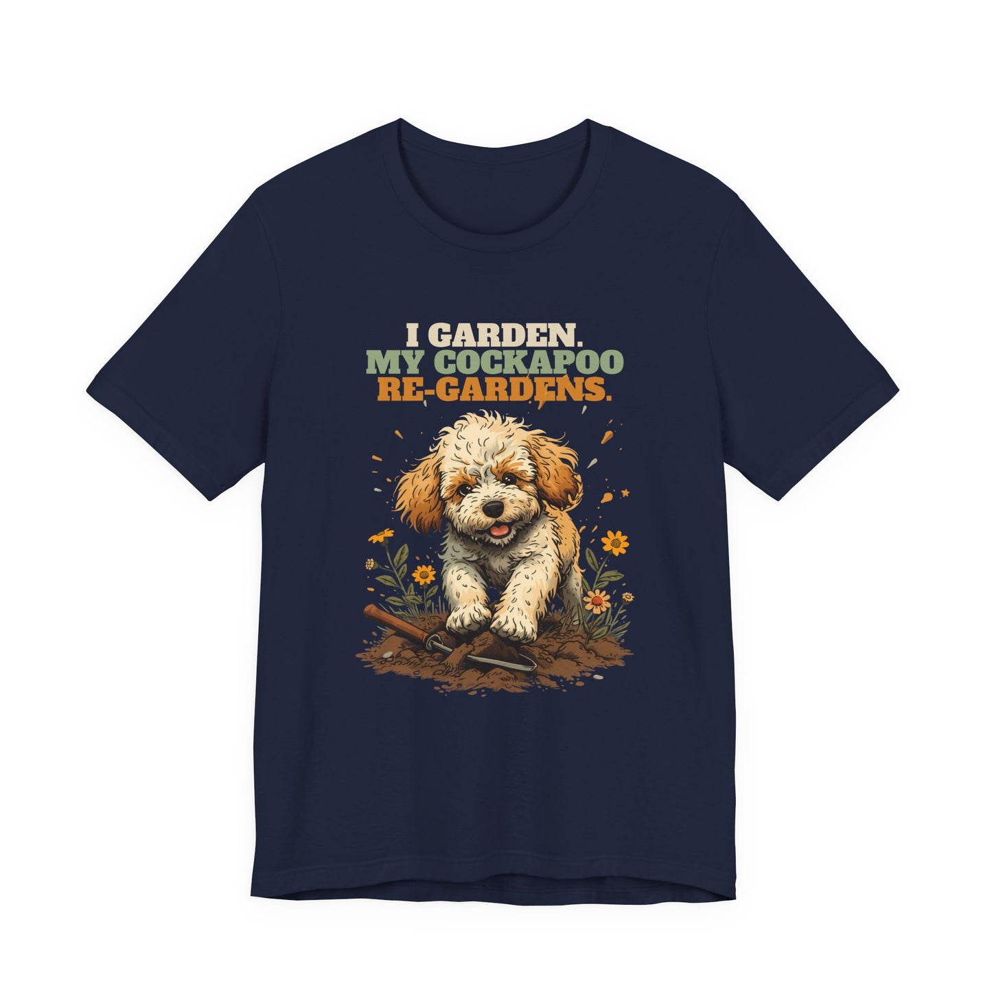 Cockapoo gardening unisex tee front