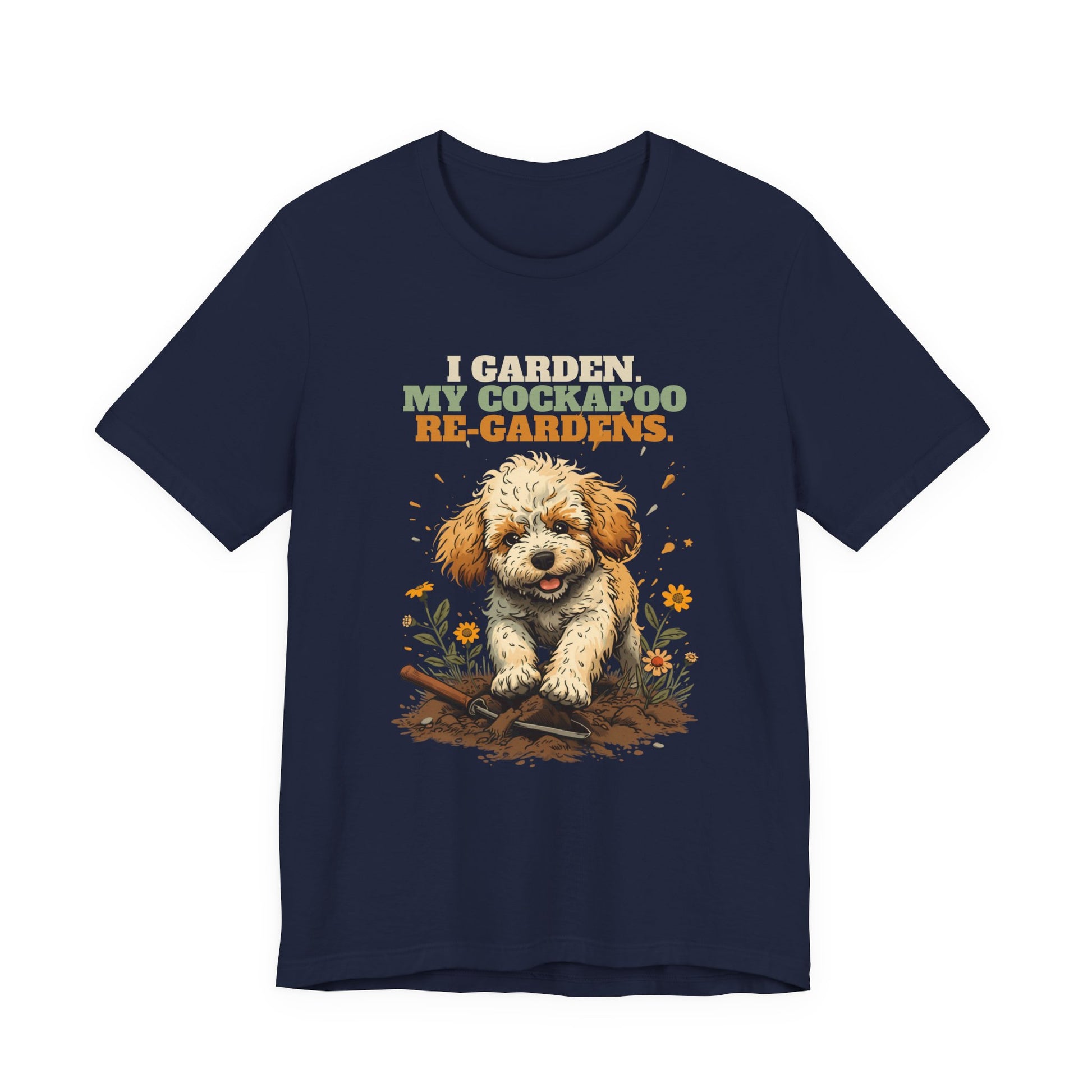 Cockapoo gardening unisex tee front