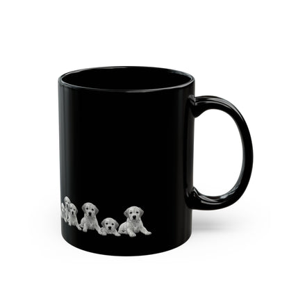 Golden Retriever mug 11oz and 15oz size comparison