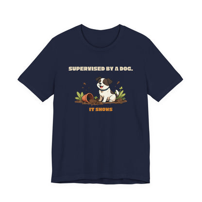 Gardening dog lover tee — navy unisex t-shirt