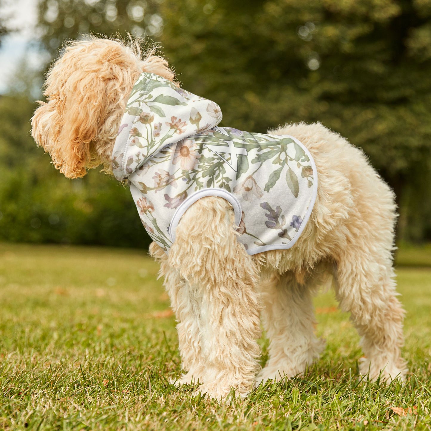 Meadow Signal™ 444 Pet Hoodie — Floral Calm Alignment Hoodie for Dogs & Cats