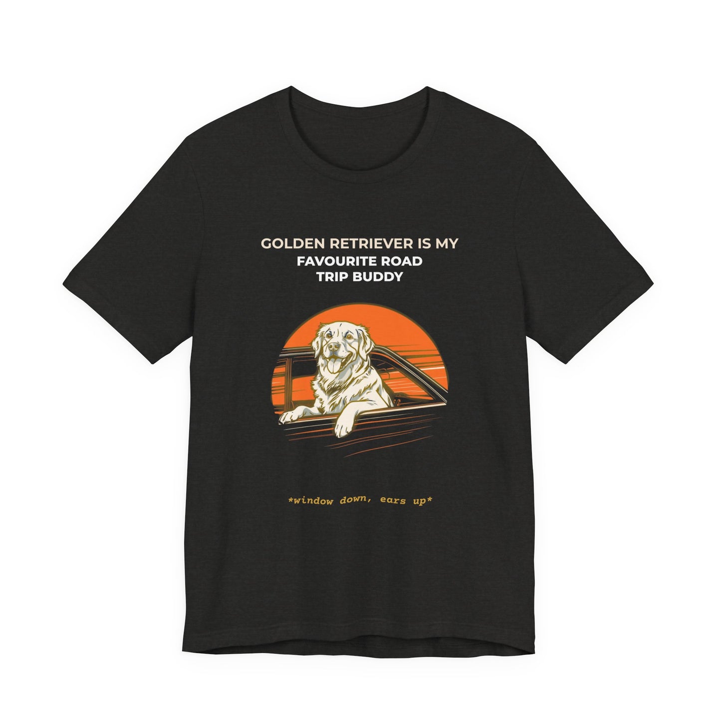 Golden Retriever Road Trip T-Shirt — "Golden Retriever Is My Favourite Road Trip Buddy"