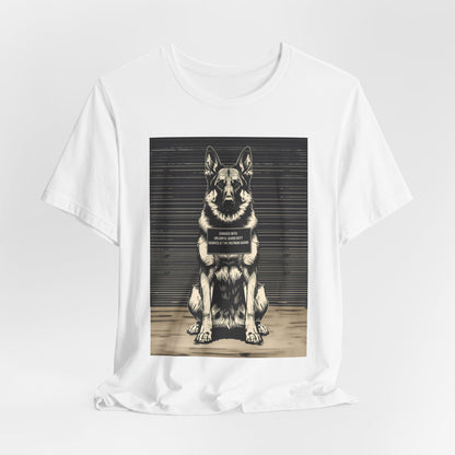 Athletic Heather colourway of the German Shepherd True Crime Night Shift t-shirt