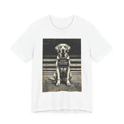 Lifestyle photo of the Labrador True Crime Night Shift tee