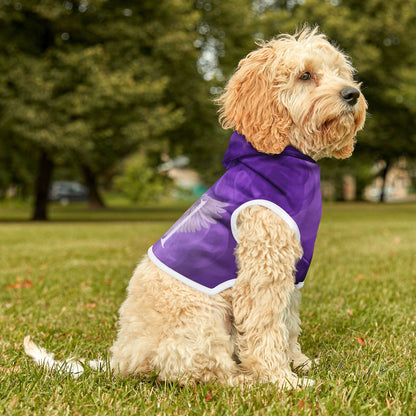 111 angel wing dog hoodie front view