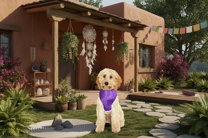 111 spiritual dog hoodie fabric close-up