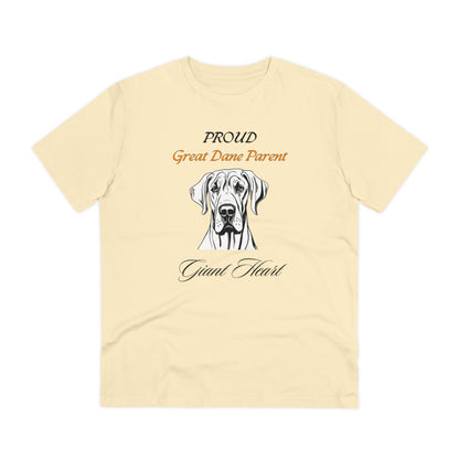 GREAT DANE PARENT "Giant Heart" Organic T-shirt - Unisex - Sniff Waggle And Walk