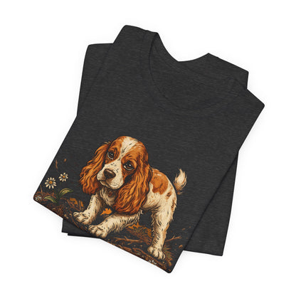 Funny Cocker Spaniel gardener shirt lifestyle