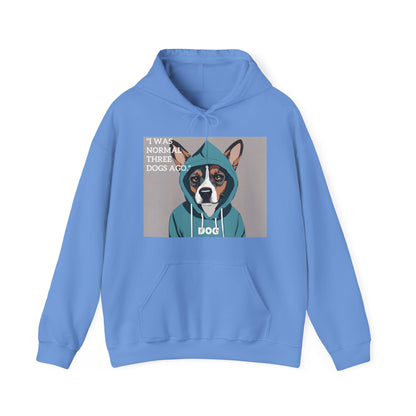 Unisex Heavy Blend™ I was normal three dogs ago Hooded Sweatshirt - Sniff Waggle And Walk