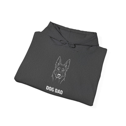 Navy German Shepherd Dog Dad hoodie, minimalist dog gift