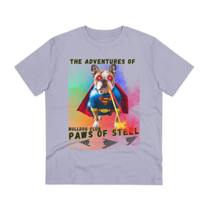 "BULLDOG CLUB PAWS OF STEEL" Organic Creator T-shirt - Unisex by SniffWaggleandWalk™ - Sniff Waggle And Walk