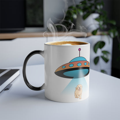 UFO, Color Morphing Mug, 11oz - Sniff Waggle And Walk