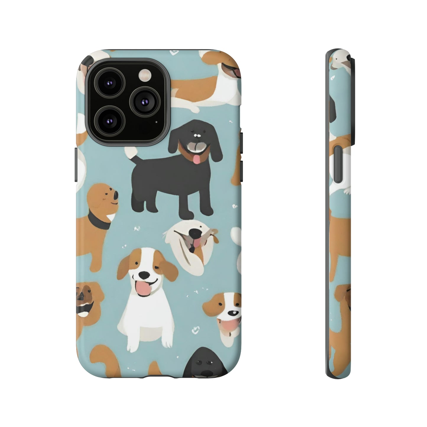 Sniffwagglendwalk™ Multi Dog Design Tough Phone Case. - Sniff Waggle And Walk