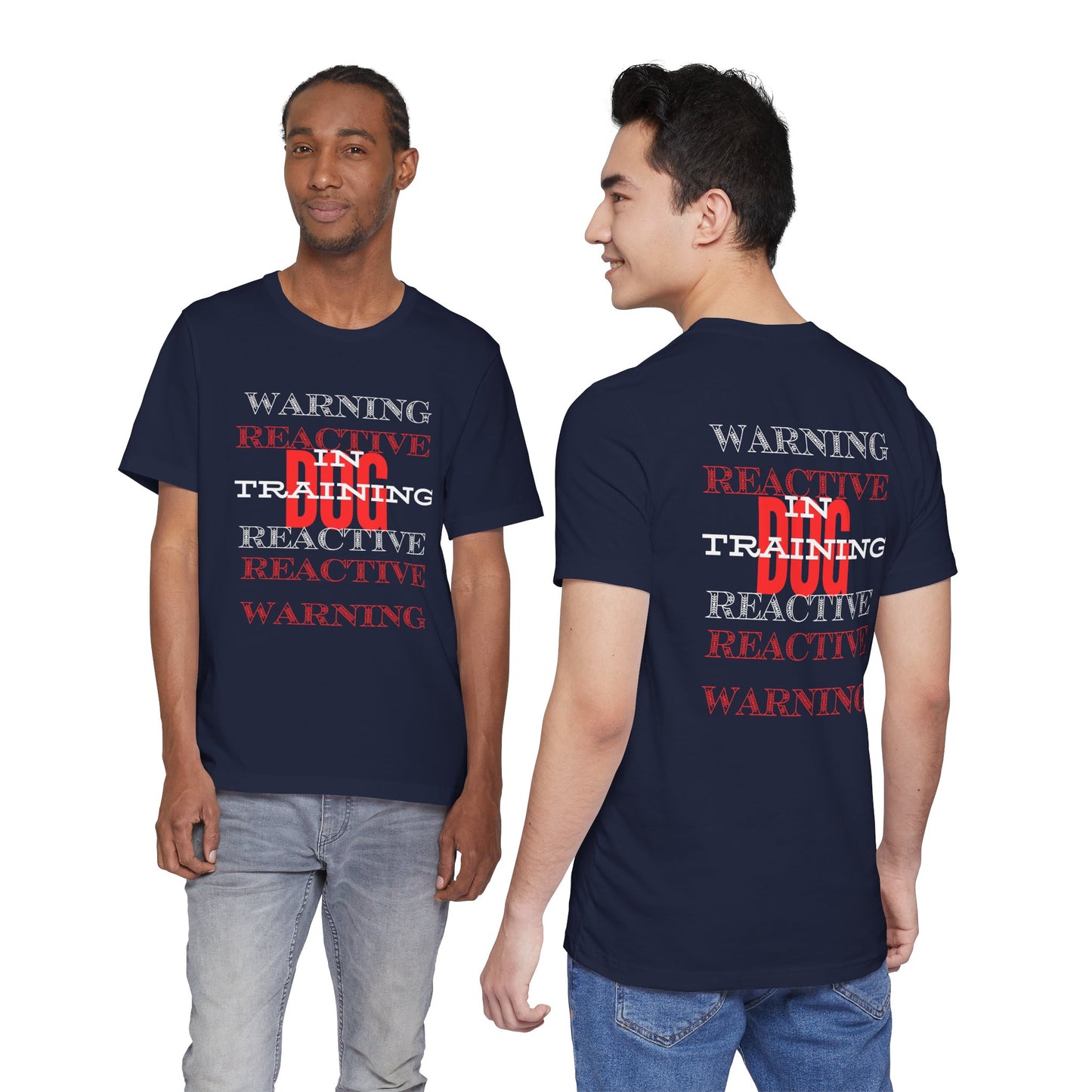 Warning Reactive Dog in Training t-shirt — reactive dog awareness tee, give-me-space design, Sniff Waggle And Walk