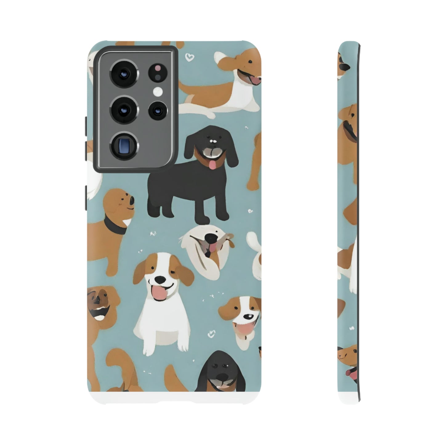 Sniffwagglendwalk™ Multi Dog Design Tough Phone Case. - Sniff Waggle And Walk