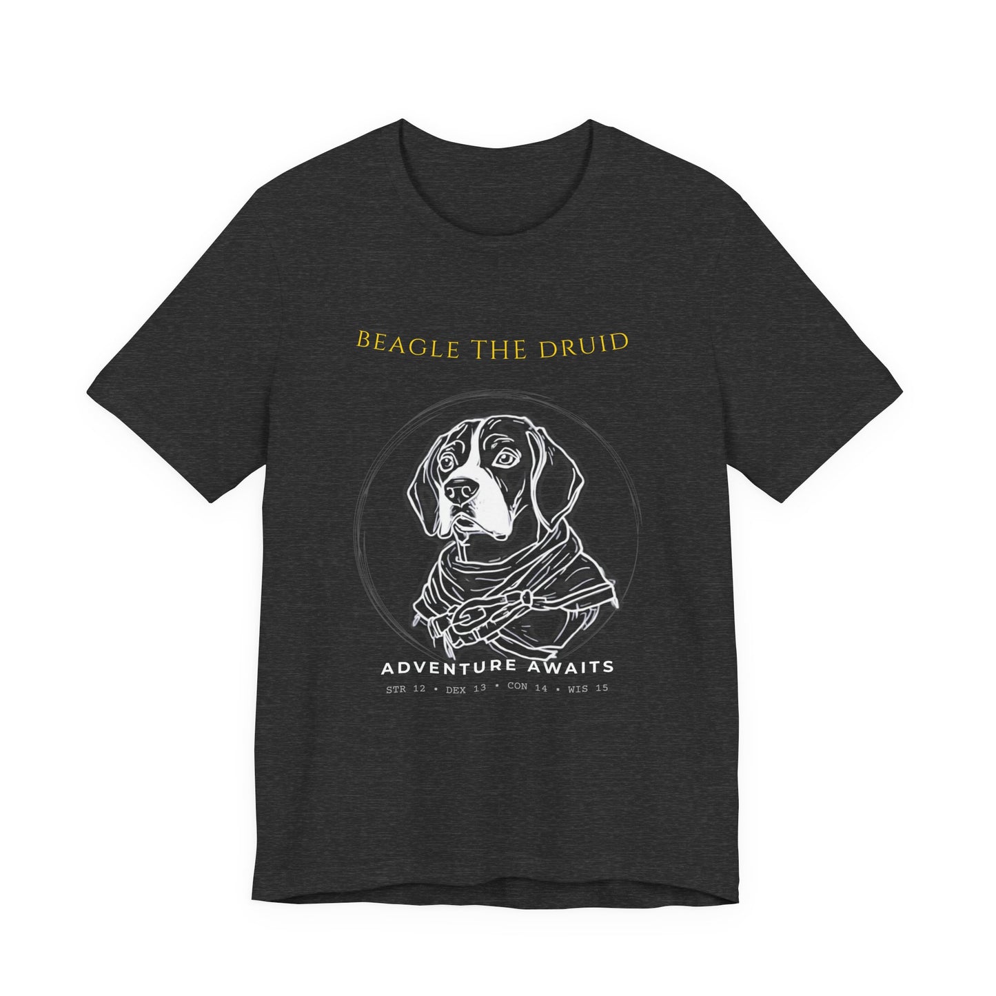 Beagle the Druid T-Shirt — "Adventure Awaits" Fantasy Dog Tee