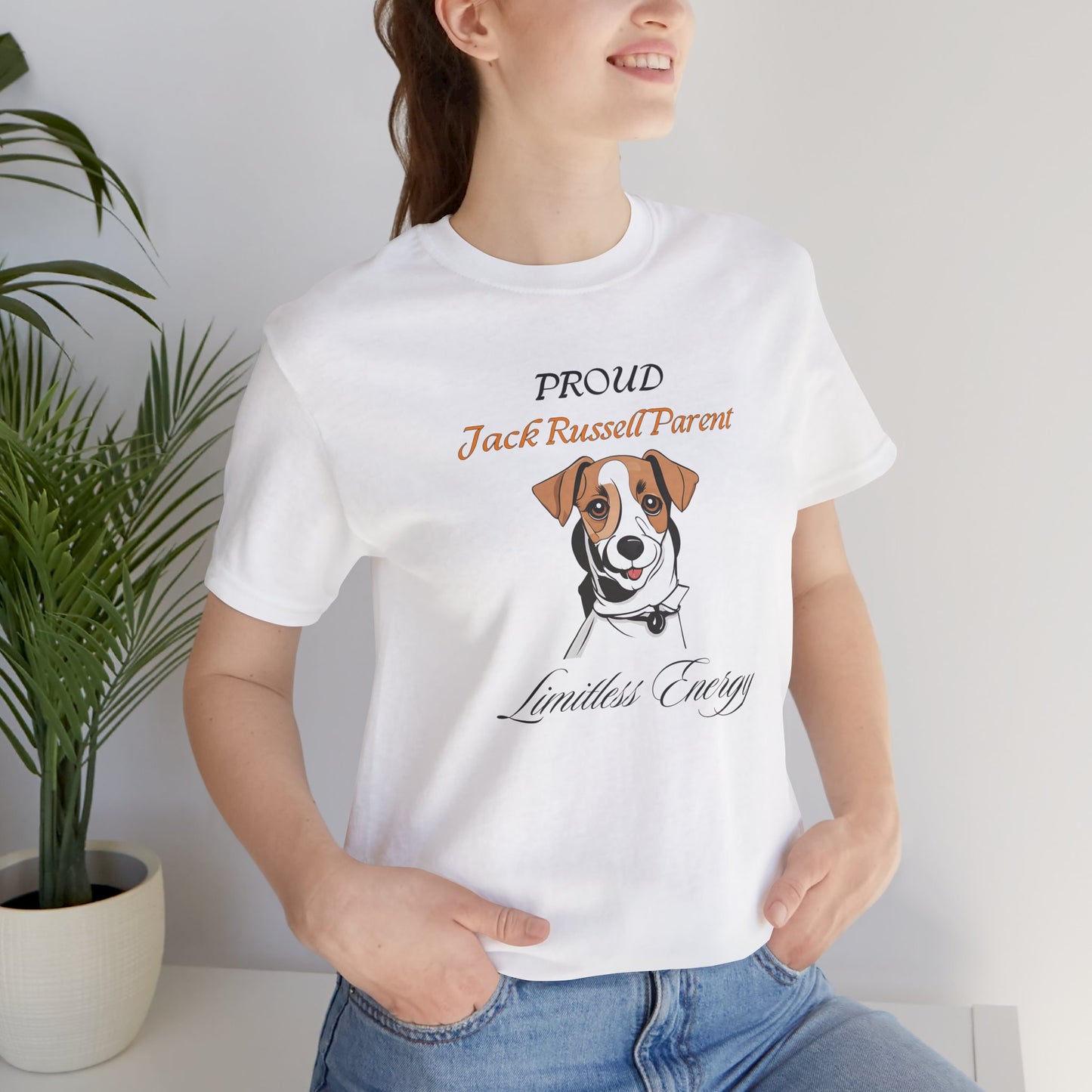 Proud Jack Russell Parent organic t-shirt, front design