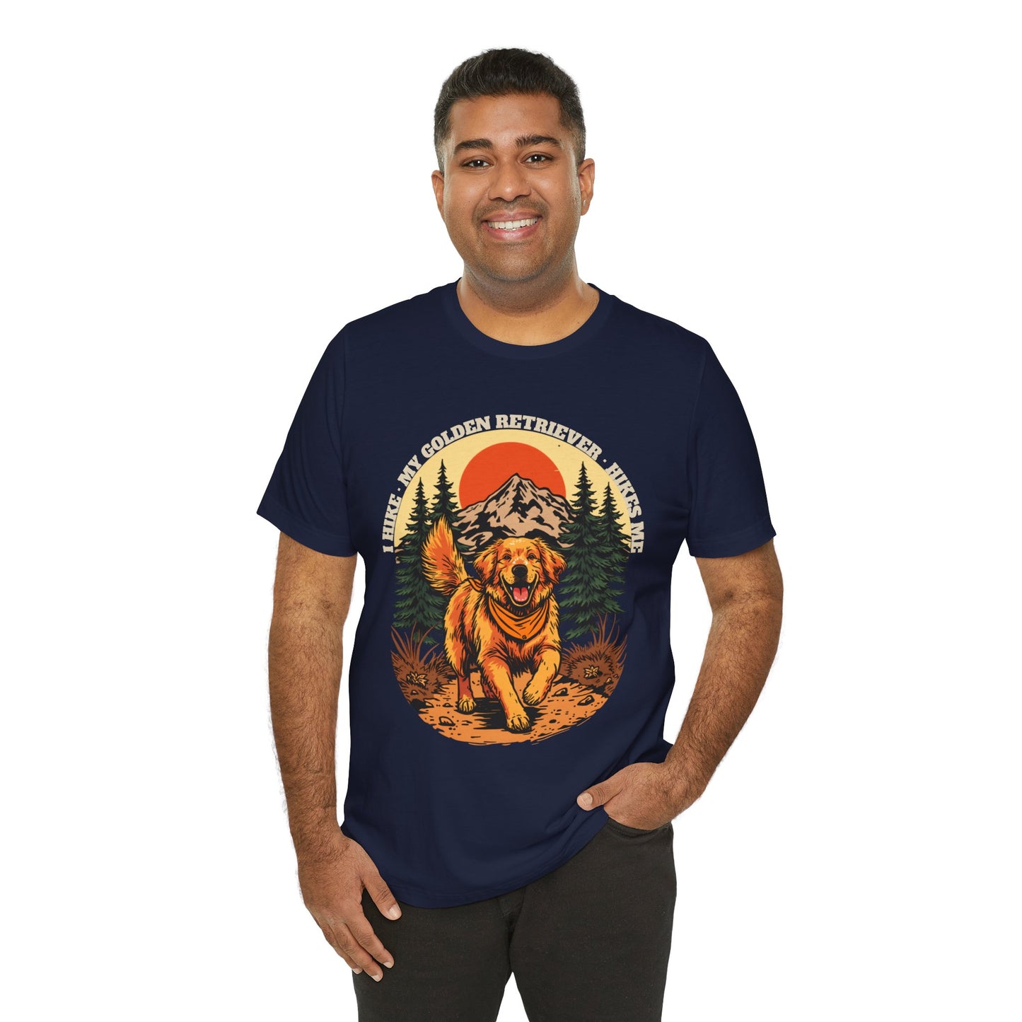 I Hike My Golden Retriever Hikes Me dog tee — SniffWaggleNWalk